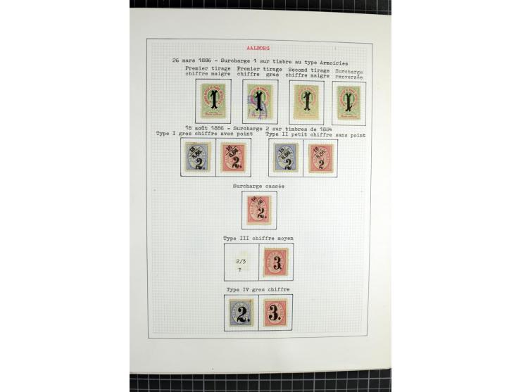 1862/1945, ungebrauchte und gestempelte Sammlung der Stadtpost und Privatpostmarken von Dänemark, Finnland, Norwegen und Schw