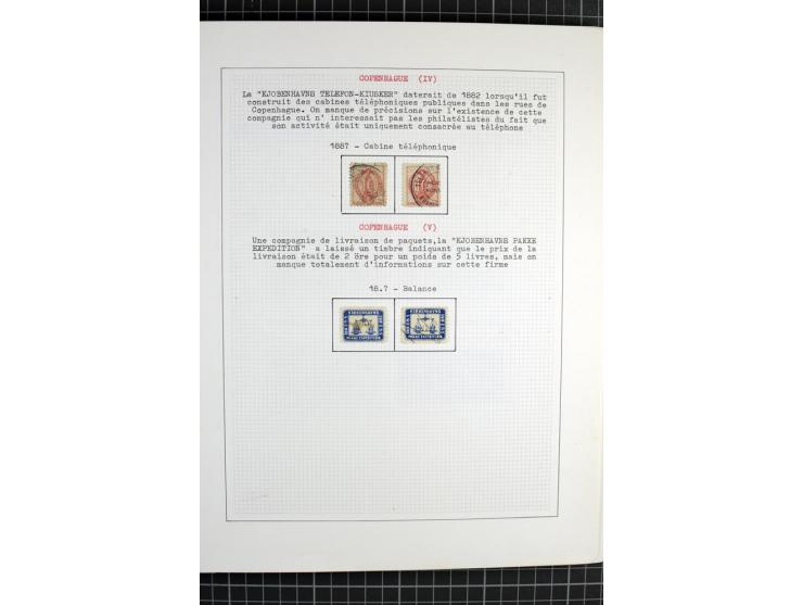 1862/1945, ungebrauchte und gestempelte Sammlung der Stadtpost und Privatpostmarken von Dänemark, Finnland, Norwegen und Schw