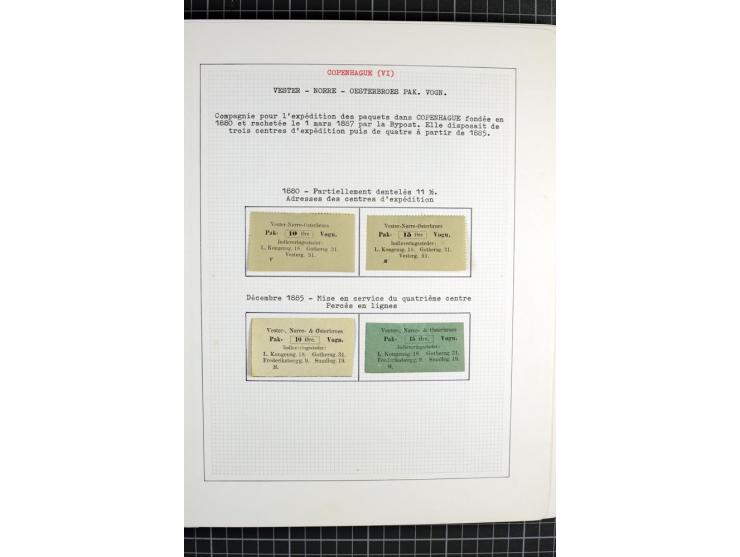 1862/1945, ungebrauchte und gestempelte Sammlung der Stadtpost und Privatpostmarken von Dänemark, Finnland, Norwegen und Schw