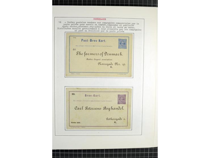 1862/1945, ungebrauchte und gestempelte Sammlung der Stadtpost und Privatpostmarken von Dänemark, Finnland, Norwegen und Schw