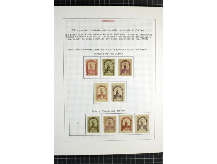 1862/1945, ungebrauchte und gestempelte Sammlung der Stadtpost und Privatpostmarken von Dänemark, Finnland, Norwegen und Schw