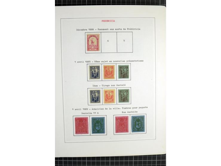 1862/1945, ungebrauchte und gestempelte Sammlung der Stadtpost und Privatpostmarken von Dänemark, Finnland, Norwegen und Schw