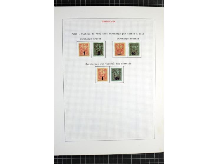 1862/1945, ungebrauchte und gestempelte Sammlung der Stadtpost und Privatpostmarken von Dänemark, Finnland, Norwegen und Schw