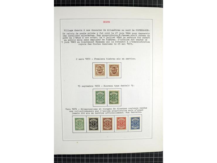 1862/1945, ungebrauchte und gestempelte Sammlung der Stadtpost und Privatpostmarken von Dänemark, Finnland, Norwegen und Schw