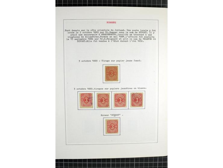 1862/1945, ungebrauchte und gestempelte Sammlung der Stadtpost und Privatpostmarken von Dänemark, Finnland, Norwegen und Schw