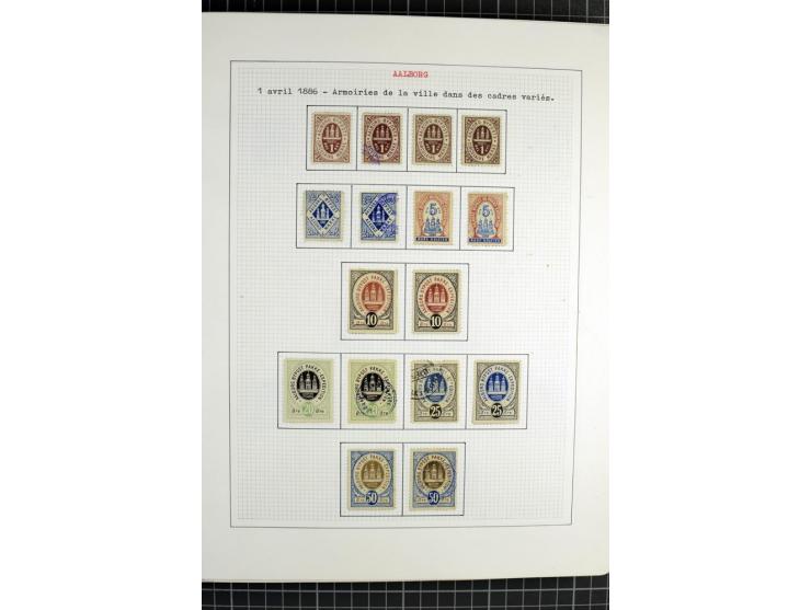 1862/1945, ungebrauchte und gestempelte Sammlung der Stadtpost und Privatpostmarken von Dänemark, Finnland, Norwegen und Schw
