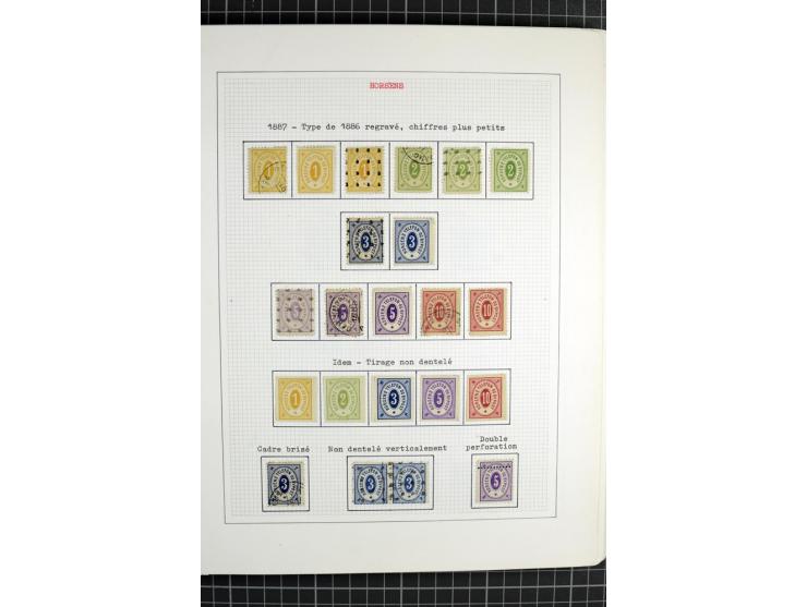 1862/1945, ungebrauchte und gestempelte Sammlung der Stadtpost und Privatpostmarken von Dänemark, Finnland, Norwegen und Schw