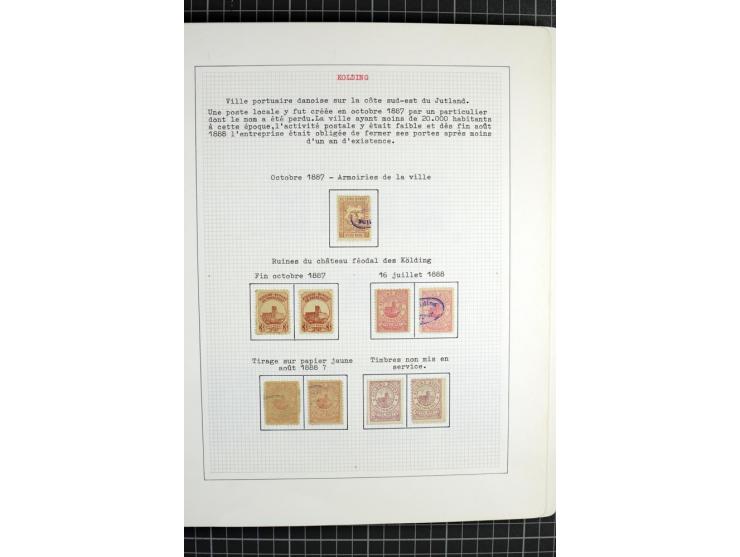 1862/1945, ungebrauchte und gestempelte Sammlung der Stadtpost und Privatpostmarken von Dänemark, Finnland, Norwegen und Schw