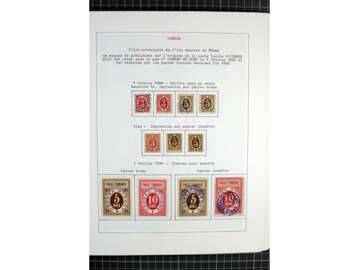 1862/1945, ungebrauchte und gestempelte Sammlung der Stadtpost und Privatpostmarken von Dänemark, Finnland, Norwegen und Schw