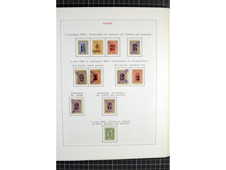 1862/1945, ungebrauchte und gestempelte Sammlung der Stadtpost und Privatpostmarken von Dänemark, Finnland, Norwegen und Schw