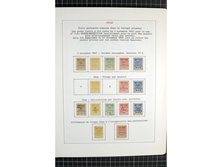 1862/1945, ungebrauchte und gestempelte Sammlung der Stadtpost und Privatpostmarken von Dänemark, Finnland, Norwegen und Schw