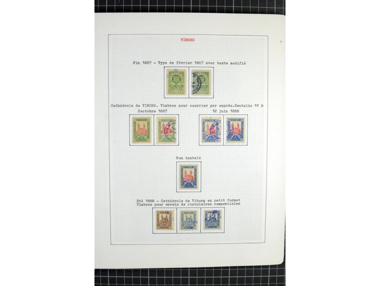 1862/1945, ungebrauchte und gestempelte Sammlung der Stadtpost und Privatpostmarken von Dänemark, Finnland, Norwegen und Schw