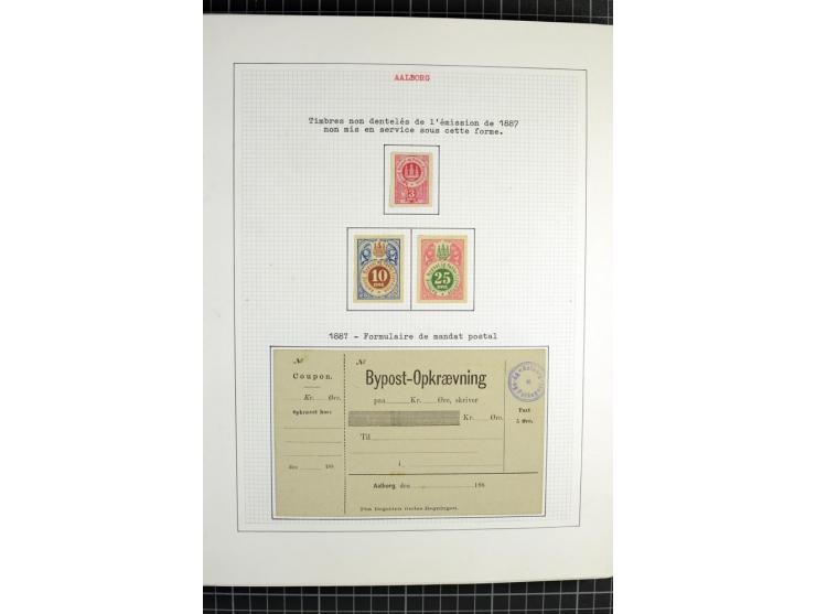 1862/1945, ungebrauchte und gestempelte Sammlung der Stadtpost und Privatpostmarken von Dänemark, Finnland, Norwegen und Schw