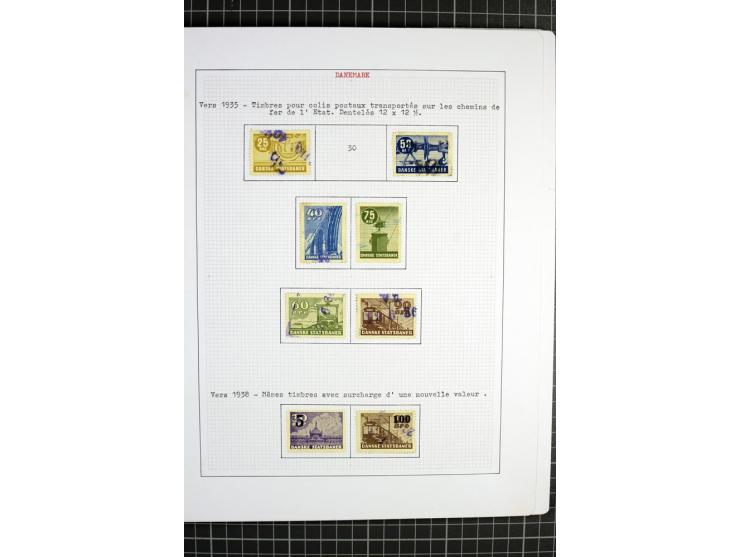 1862/1945, ungebrauchte und gestempelte Sammlung der Stadtpost und Privatpostmarken von Dänemark, Finnland, Norwegen und Schw