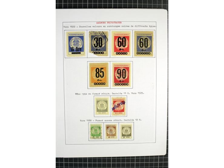 1862/1945, ungebrauchte und gestempelte Sammlung der Stadtpost und Privatpostmarken von Dänemark, Finnland, Norwegen und Schw