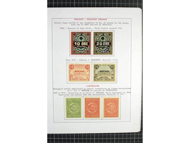 1862/1945, ungebrauchte und gestempelte Sammlung der Stadtpost und Privatpostmarken von Dänemark, Finnland, Norwegen und Schw
