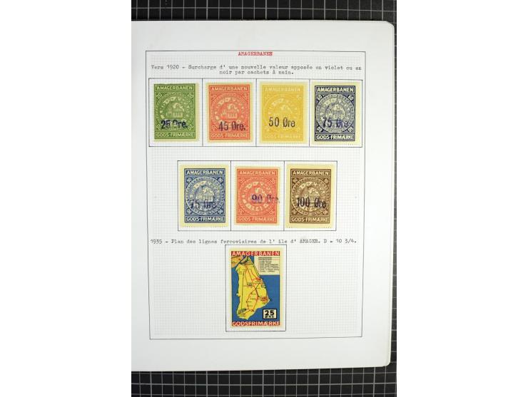 1862/1945, ungebrauchte und gestempelte Sammlung der Stadtpost und Privatpostmarken von Dänemark, Finnland, Norwegen und Schw