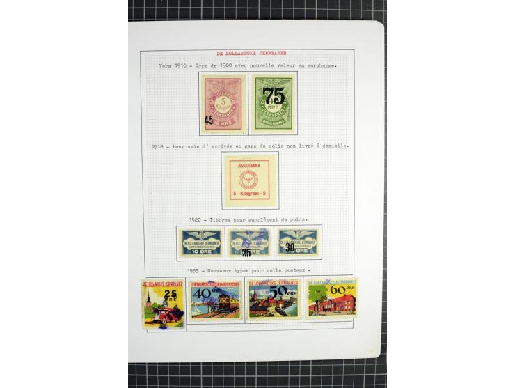 1862/1945, ungebrauchte und gestempelte Sammlung der Stadtpost und Privatpostmarken von Dänemark, Finnland, Norwegen und Schw