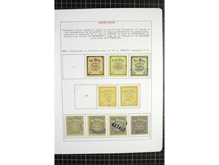 1862/1945, ungebrauchte und gestempelte Sammlung der Stadtpost und Privatpostmarken von Dänemark, Finnland, Norwegen und Schw