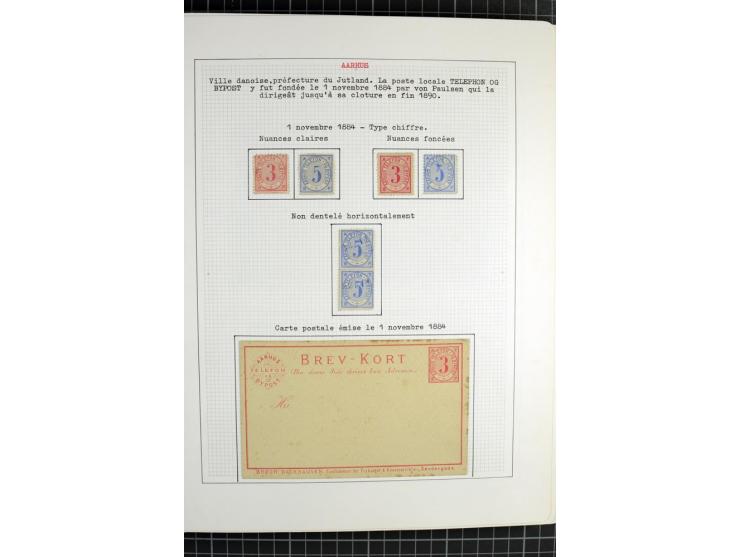 1862/1945, ungebrauchte und gestempelte Sammlung der Stadtpost und Privatpostmarken von Dänemark, Finnland, Norwegen und Schw