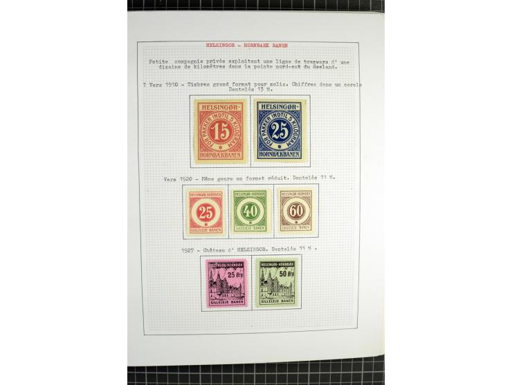 1862/1945, ungebrauchte und gestempelte Sammlung der Stadtpost und Privatpostmarken von Dänemark, Finnland, Norwegen und Schw