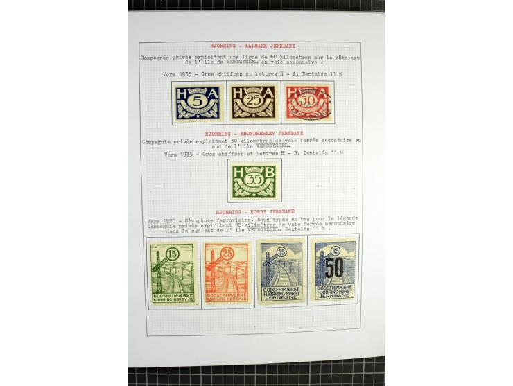 1862/1945, ungebrauchte und gestempelte Sammlung der Stadtpost und Privatpostmarken von Dänemark, Finnland, Norwegen und Schw