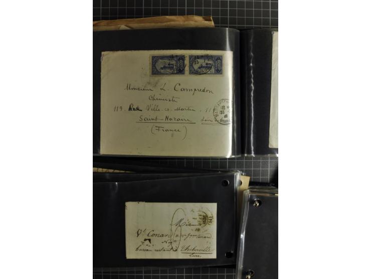1772/1972 (ca.), interessanter Posten Briefe, Karten und Ganzsachen, dabei Reco, Luftpost etc.