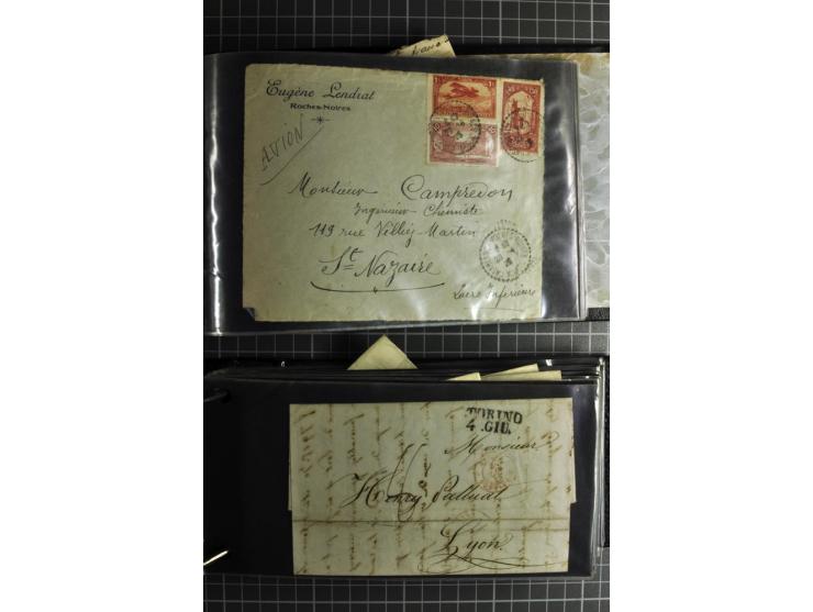 1772/1972 (ca.), interessanter Posten Briefe, Karten und Ganzsachen, dabei Reco, Luftpost etc.