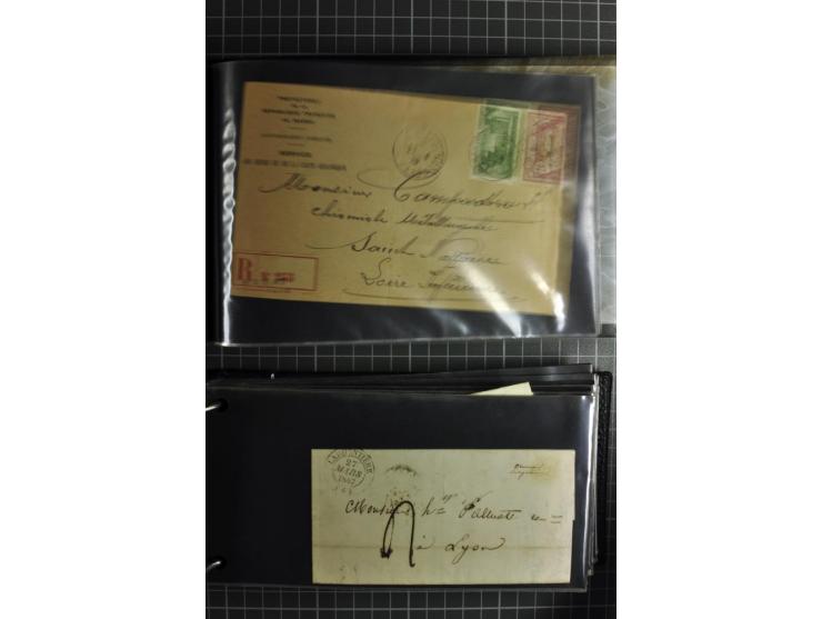 1772/1972 (ca.), interessanter Posten Briefe, Karten und Ganzsachen, dabei Reco, Luftpost etc.
