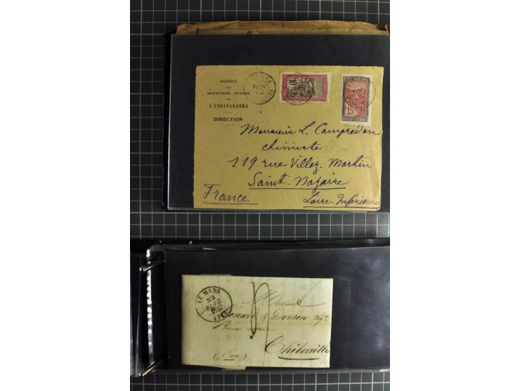 1772/1972 (ca.), interessanter Posten Briefe, Karten und Ganzsachen, dabei Reco, Luftpost etc.