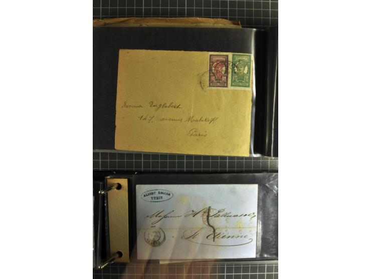 1772/1972 (ca.), interessanter Posten Briefe, Karten und Ganzsachen, dabei Reco, Luftpost etc.