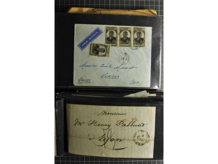 1772/1972 (ca.), interessanter Posten Briefe, Karten und Ganzsachen, dabei Reco, Luftpost etc.