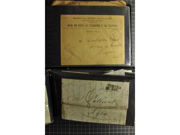 1772/1972 (ca.), interessanter Posten Briefe, Karten und Ganzsachen, dabei Reco, Luftpost etc.