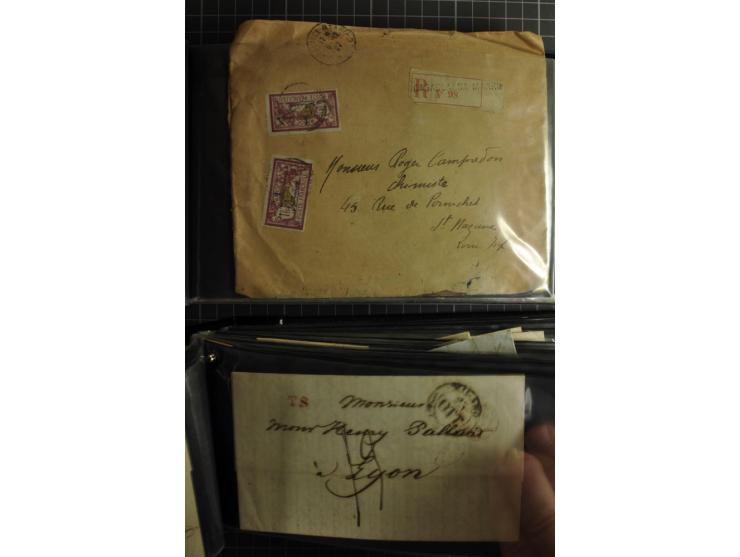 1772/1972 (ca.), interessanter Posten Briefe, Karten und Ganzsachen, dabei Reco, Luftpost etc.