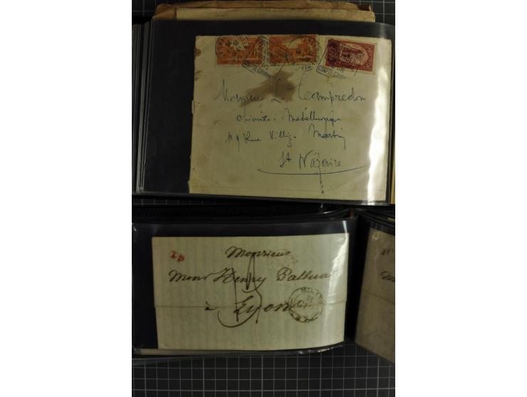 1772/1972 (ca.), interessanter Posten Briefe, Karten und Ganzsachen, dabei Reco, Luftpost etc.