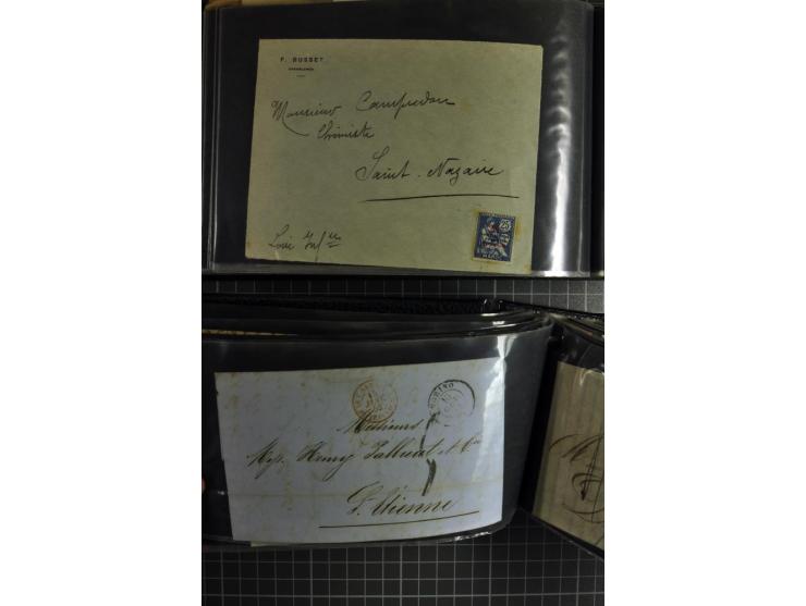 1772/1972 (ca.), interessanter Posten Briefe, Karten und Ganzsachen, dabei Reco, Luftpost etc.