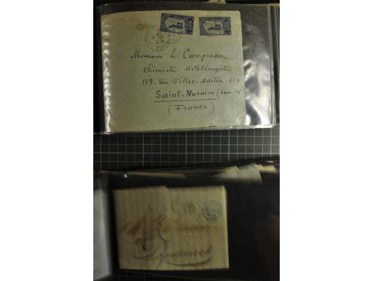 1772/1972 (ca.), interessanter Posten Briefe, Karten und Ganzsachen, dabei Reco, Luftpost etc.