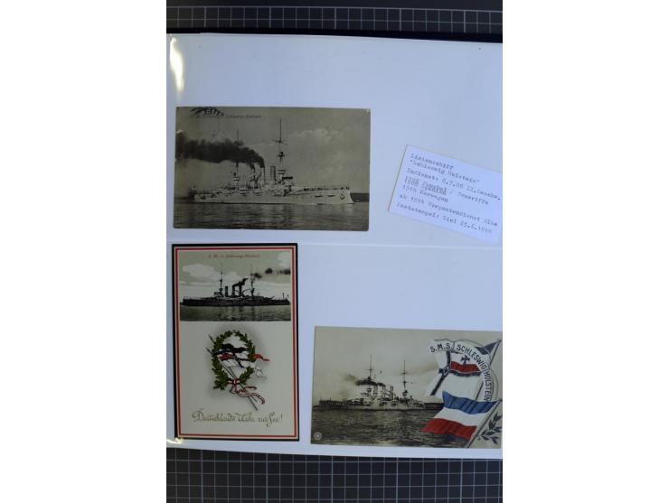 1915/1944, umfangreiche Sammlung "Linienschift Schleswig Holstein" ab 1. WK mit fast 50 Briefen und Karten sowie zusätzlich s