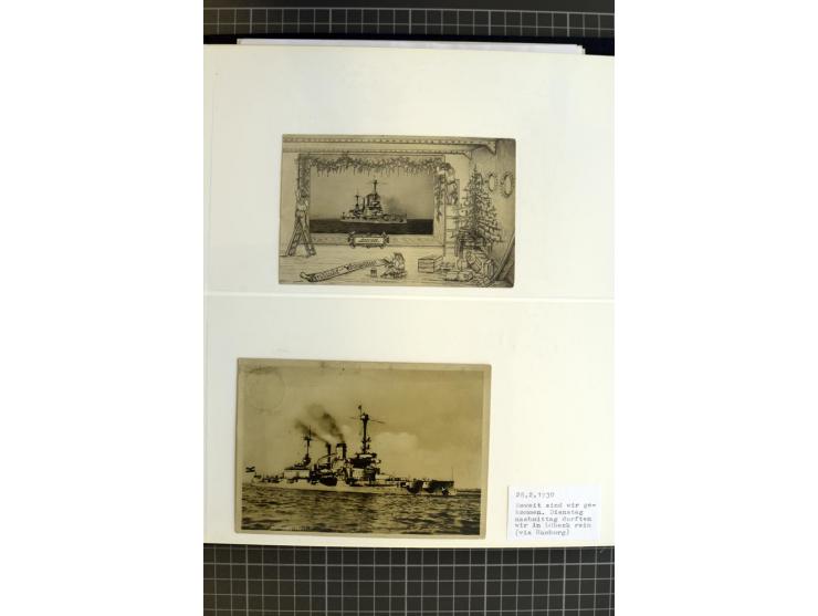 1915/1944, umfangreiche Sammlung "Linienschift Schleswig Holstein" ab 1. WK mit fast 50 Briefen und Karten sowie zusätzlich s