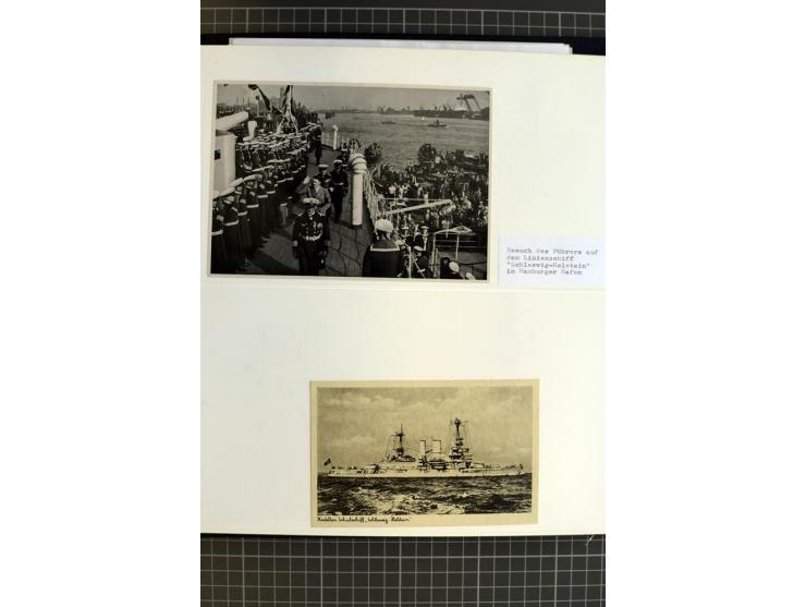1915/1944, umfangreiche Sammlung "Linienschift Schleswig Holstein" ab 1. WK mit fast 50 Briefen und Karten sowie zusätzlich s