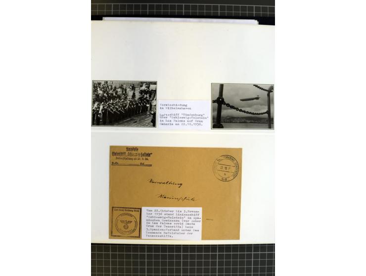 1915/1944, umfangreiche Sammlung "Linienschift Schleswig Holstein" ab 1. WK mit fast 50 Briefen und Karten sowie zusätzlich s
