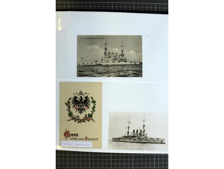 1915/1944, umfangreiche Sammlung "Linienschift Schleswig Holstein" ab 1. WK mit fast 50 Briefen und Karten sowie zusätzlich s