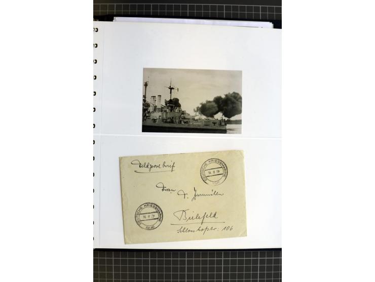 1915/1944, umfangreiche Sammlung "Linienschift Schleswig Holstein" ab 1. WK mit fast 50 Briefen und Karten sowie zusätzlich s