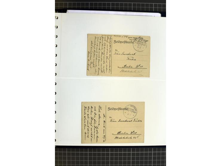 1915/1944, umfangreiche Sammlung "Linienschift Schleswig Holstein" ab 1. WK mit fast 50 Briefen und Karten sowie zusätzlich s