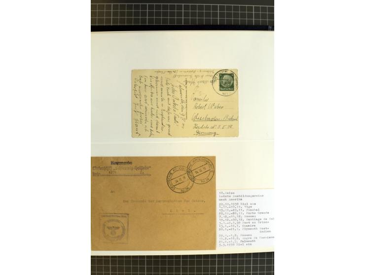 1915/1944, umfangreiche Sammlung "Linienschift Schleswig Holstein" ab 1. WK mit fast 50 Briefen und Karten sowie zusätzlich s