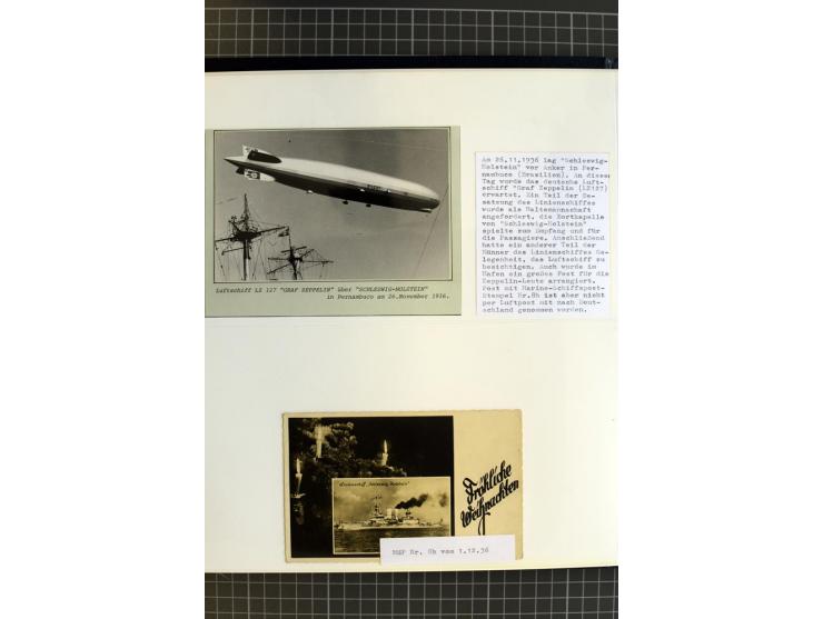 1915/1944, umfangreiche Sammlung "Linienschift Schleswig Holstein" ab 1. WK mit fast 50 Briefen und Karten sowie zusätzlich s