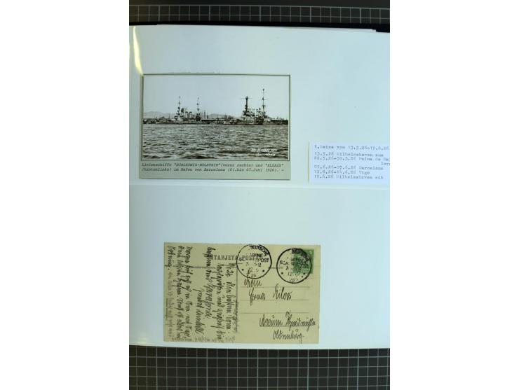 1915/1944, umfangreiche Sammlung "Linienschift Schleswig Holstein" ab 1. WK mit fast 50 Briefen und Karten sowie zusätzlich s