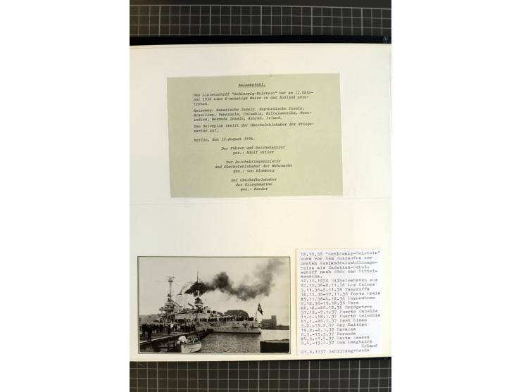 1915/1944, umfangreiche Sammlung "Linienschift Schleswig Holstein" ab 1. WK mit fast 50 Briefen und Karten sowie zusätzlich s