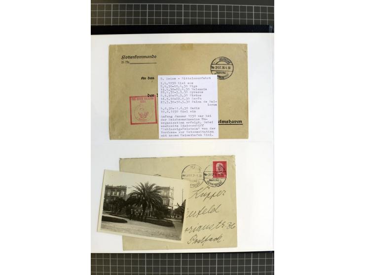 1915/1944, umfangreiche Sammlung "Linienschift Schleswig Holstein" ab 1. WK mit fast 50 Briefen und Karten sowie zusätzlich s