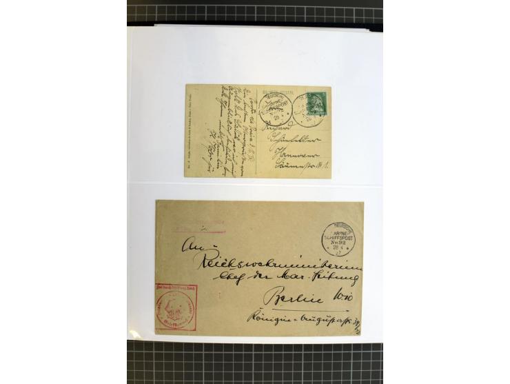 1915/1944, umfangreiche Sammlung "Linienschift Schleswig Holstein" ab 1. WK mit fast 50 Briefen und Karten sowie zusätzlich s